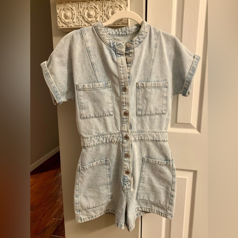 Mango Light Blue Denim Women's Overalls NWT - S